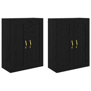 vidaXL Kabinetski zidni 2 kom. Crni hrast 69,5 x 34 x 90 cm