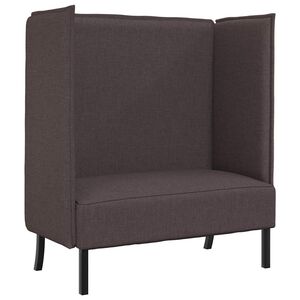 vidaXL Sofa s visokim naslonom 101cm Tamno smeđa tkanina