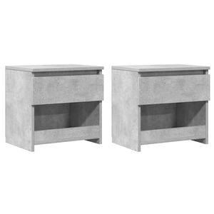 vidaXL Noćni ormarići 2 kom boja betona 40x30x39 cm konstruirano drvo