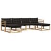 vidaXL Set vanjskih sofa 6 kom. Bijela i crna