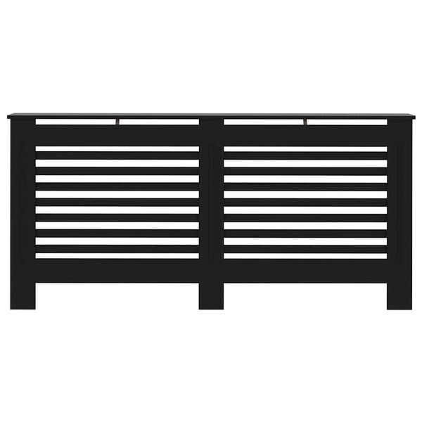 vidaXL Pokrov za radijator crni 172 x 19 x 81,5 cm MDF