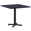 vidaXL Vrtni stol crni 80 x 80 x 75 cm