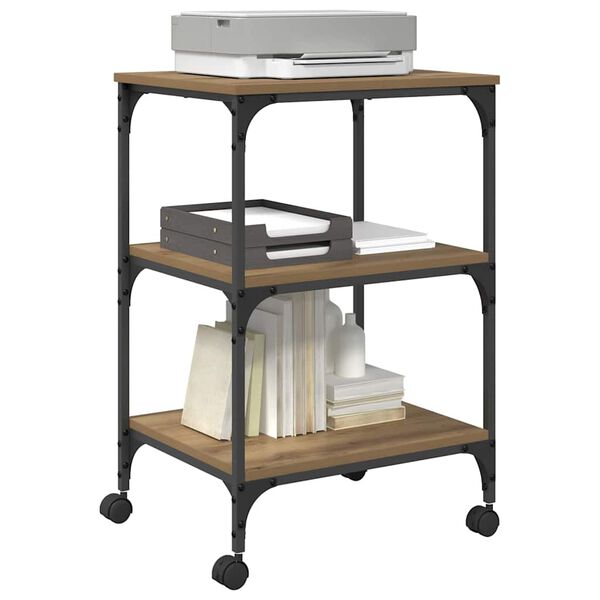 vidaXL Držač za printer Umjetnički hrast 50 x 41 x 75 cm