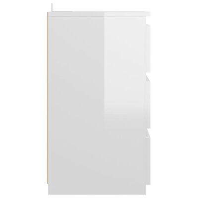 vidaXL Noćni ormarići 2 kom sjajni bijeli 40 x 35 x 62,5 cm drveni