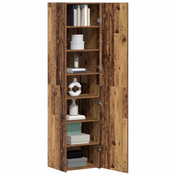 vidaXL Highboard 2 pcs Staro drvo 45 x 42,5 x 185 cm