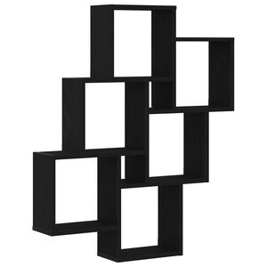 vidaXL Polica na zidu Crni hrast 78 x 15 x 93 cm Konstruirano drvo