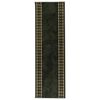 vidaXL Trkački tepih FLORNES Tkani Zelena Dijamanti 67 x 150 cm PP