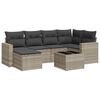 vidaXL 7-dijelni set vrtnih sofa svjetlosivi od poliratana