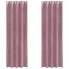 vidaXL Zavjese za zamračivanje 2 pcs Tamno ružičasta 140 x 260 cm