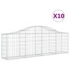vidaXL Lučne gabionske ko&scaron;are 10 kom 200x30x60/80 cm pocinčano željezo