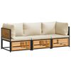 vidaXL 3-dijelna set vrtnih sofa s jastucima masivno bagremovo drvo