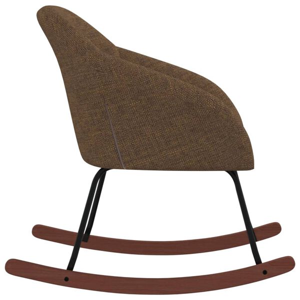 vidaXL Stolica za ljuljanje od tkanine smeđa