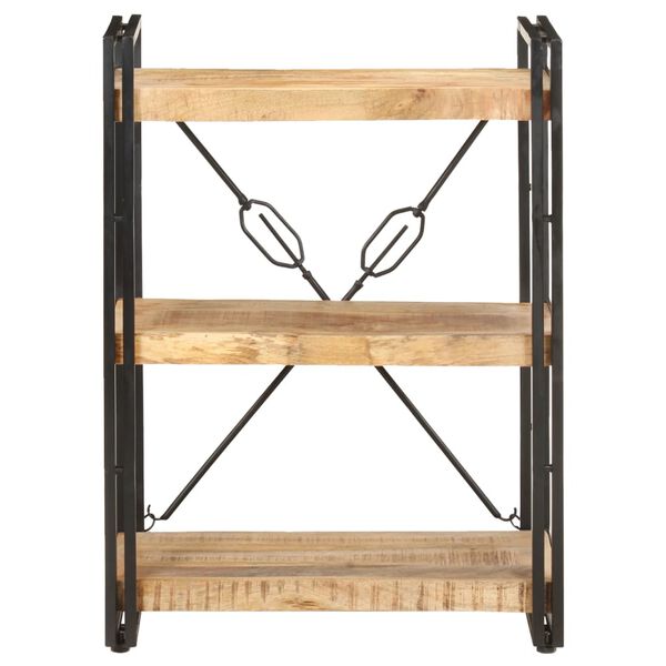 vidaXL Police za knjige s 3 razine 60x30x80 cm od masivnog drva manga