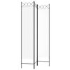 vidaXL Sobna pregrada s 3 panela bijela 120 x 200 cm od tkanine