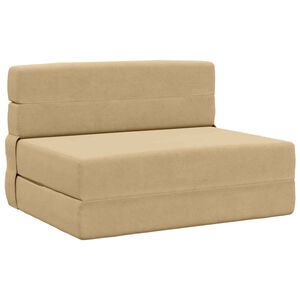 vidaXL Sofa na razvlačenje Zelena Siva 70 x 72 x 60 cm Tkanina