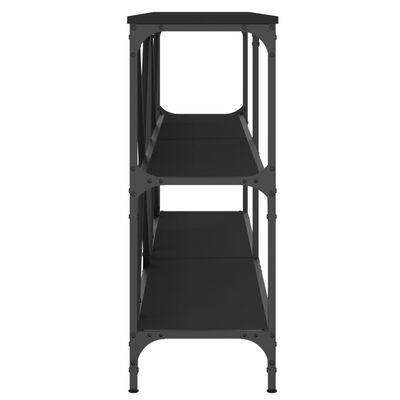 vidaXL Konzolni stol crni 160x30x75 cm od konstruiranog drva i željeza