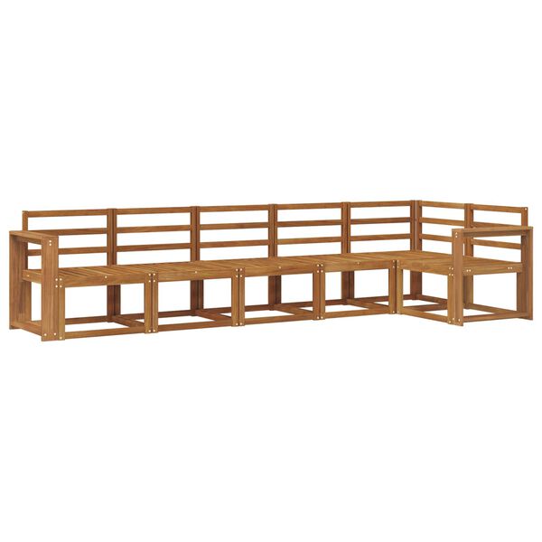 vidaXL Set vanjskih sofa 6 pcs Prirodna Čvrsto drvo akacije
