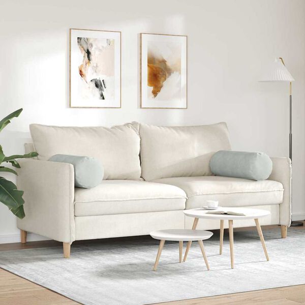 vidaXL Valjkasti jastučići 2 pcs Svijetlo siva &Oslash; 25 x 70 cm