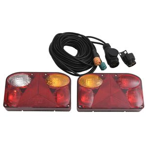 vidaXL Svjetla za prikolicu 2kom crvena 23x6x13cm 12V klasična žarulja
