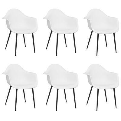 vidaXL Blagovaonske stolice 6 kom bijele PP