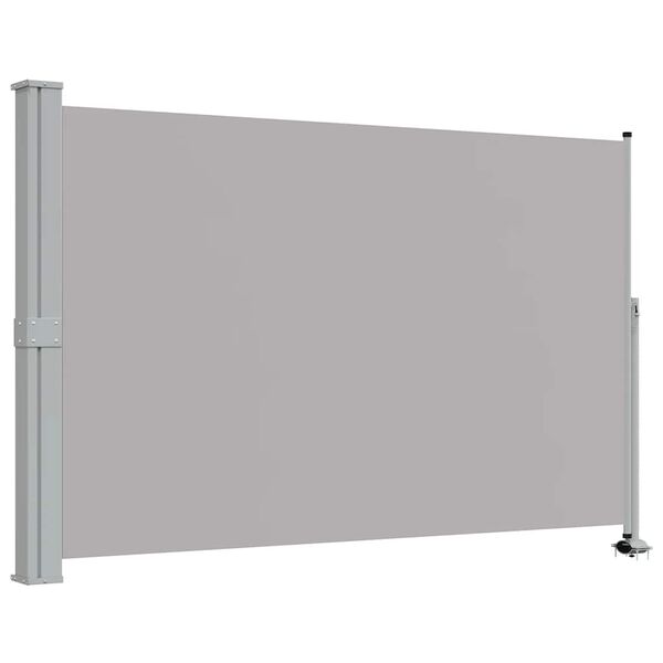 vidaXL Uvlačiva bočna tenda za terasu 160 x 300 cm siva
