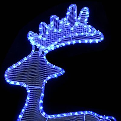 vidaXL Ukrasni božićni sob s mrežom i 306 LED žarulja 60 x 24 x 89 cm
