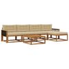 vidaXL Set vanjskih sofa s jastukom 6 pcs Prirodna i bež