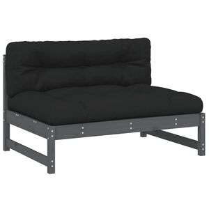 vidaXL Srednja sofa sivi 120x80 cm od masivne borovine