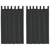 vidaXL Voile zavjese s gornjim jezičkom 2 kom crne