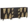 vidaXL Set ormarića za kupaonicu 3 kom. 180 x 33 x 75 cm Crna