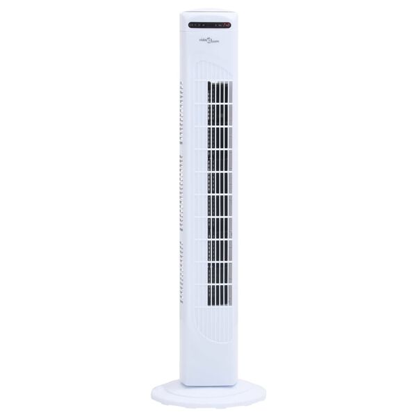 vidaXL Stupni ventilator: daljinski upravljač, tajmer &Phi;24x80 cm bijeli