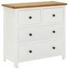 vidaXL Komoda s ladicama 80 x 35 x 75 cm od masivne hrastovine