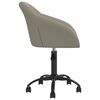 vidaXL Okretna uredska stolica svjetlosiva bar&scaron;unasta