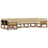 vidaXL Set vanjskih sofa s jastukom 7 pcs Prirodna i bež