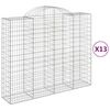 vidaXL Lučne gabionske ko&scaron;are 13kom 200x50x160/180cm pocinčano željezo