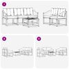 vidaXL Set vanjskih sofa s jastukom 6 pcs Prirodna i bež