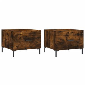 vidaXL Stolići za kavu 2 kom boja hrasta 50x50x40 cm konstruirano drvo