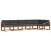 vidaXL Set vanjskih sofa 6 kom. Prirodna i antracit