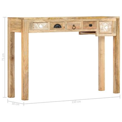 vidaXL Konzolni stol 110 x 30 x 75 cm od masivnog drva manga