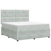 vidaXL Boxspring krevet s madracem Svjetlosiva 140 x 200 cm Bar&scaron;un
