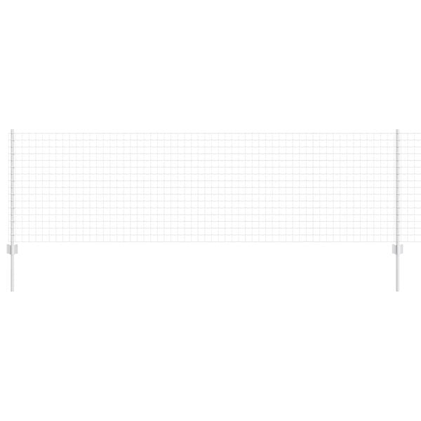 vidaXL Ograda s postovima Srebrno 0,8 x 10 m Čelik