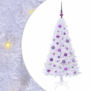 vidaXL Umjetno božićno drvce s stalakom Bijelo 120 cm PVC i čelik