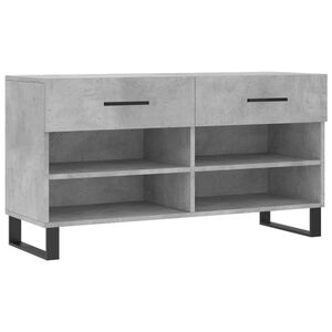 vidaXL Klupa za cipele siva boja betona 102x35x55 cm konstruirano drvo