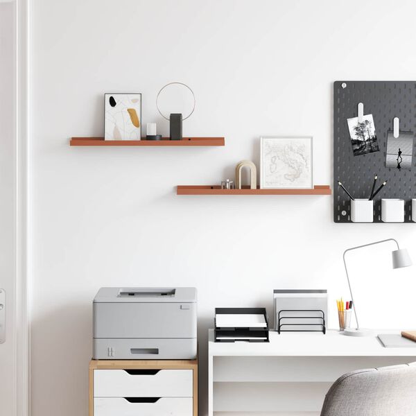 vidaXL Polica na zidu 2 pcs Crvena 60 x 9 x 3 cm Konstruirano drvo