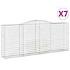 vidaXL Lučne gabionske ko&scaron;are 7 kom 400x50x160/180cm pocinčano željezo