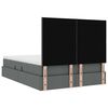 vidaXL Krevet s prostorom za pohranu s LED-om Tamno siva 140 x 190 cm