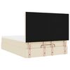 vidaXL Otomanski krevet s madracem i LED krem 140x200 cm tkanine