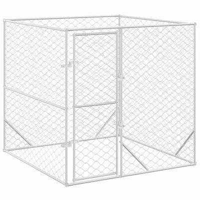 vidaXL Vanjski kavez za pse srebrni 2 x 2 x 2 m od pocinčanog čelika