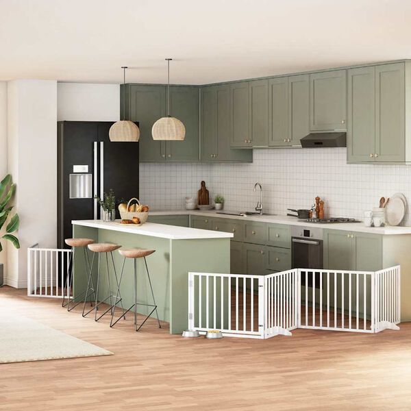 vidaXL Vrata za pse s vrata&scaron;cima 12 panela sklopiva 960 cm drvo topole