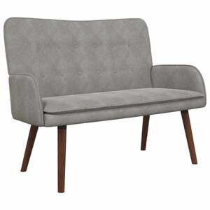 vidaXL Sofa za dvije osobe Svjetlosiva 115 x 61 x 87 cm Bar&scaron;un